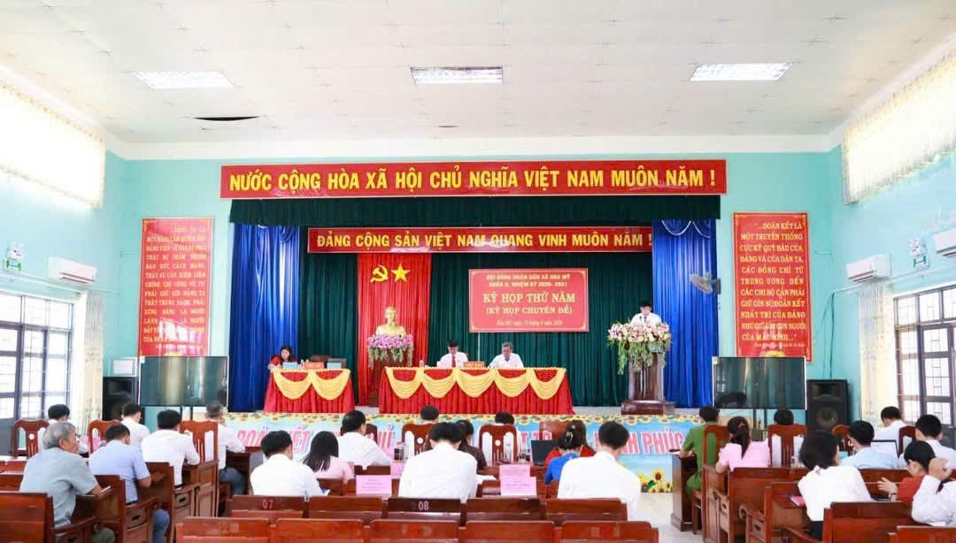 HĐND xã Hòa Mỹ tổ chức kỳ họp chuyên đề